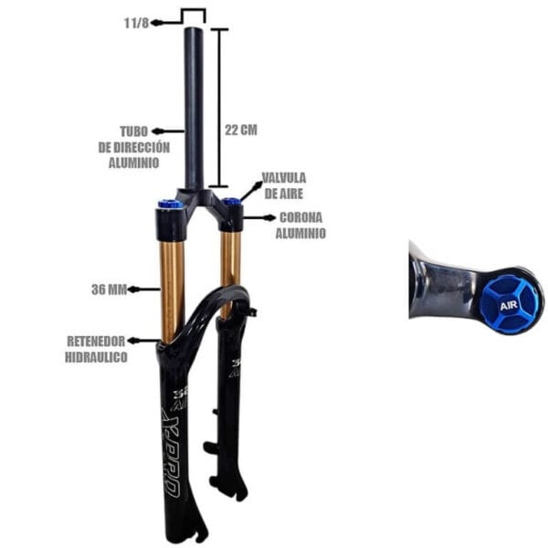 SUSPENSION 29  1 1/8 C/BLOQ.AL TIMON